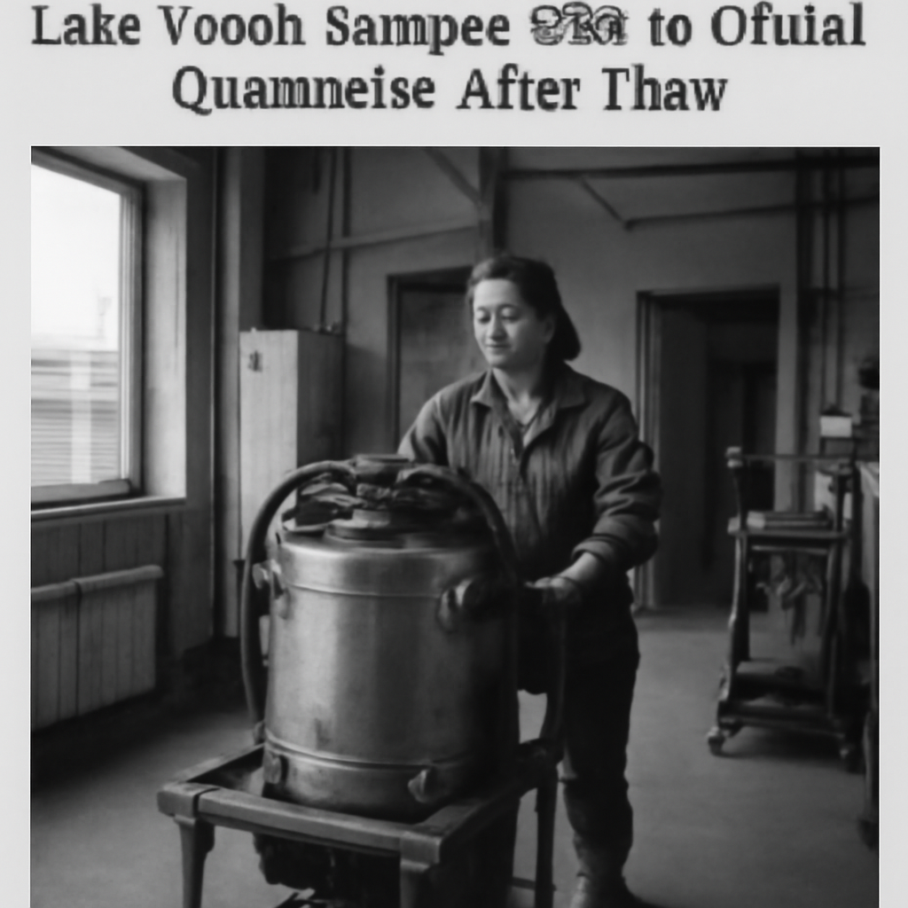 News photograph: Lake Vostok Samples Sent to Orbital Quarantine After Thaw