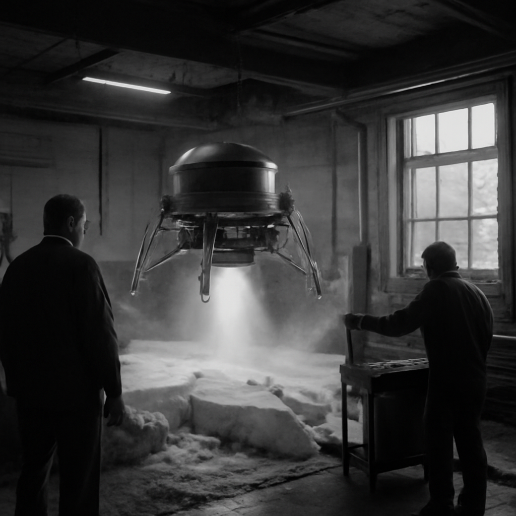 News photograph: Enceladus Lander Escapes a Failing Ice Shelf in Full Test