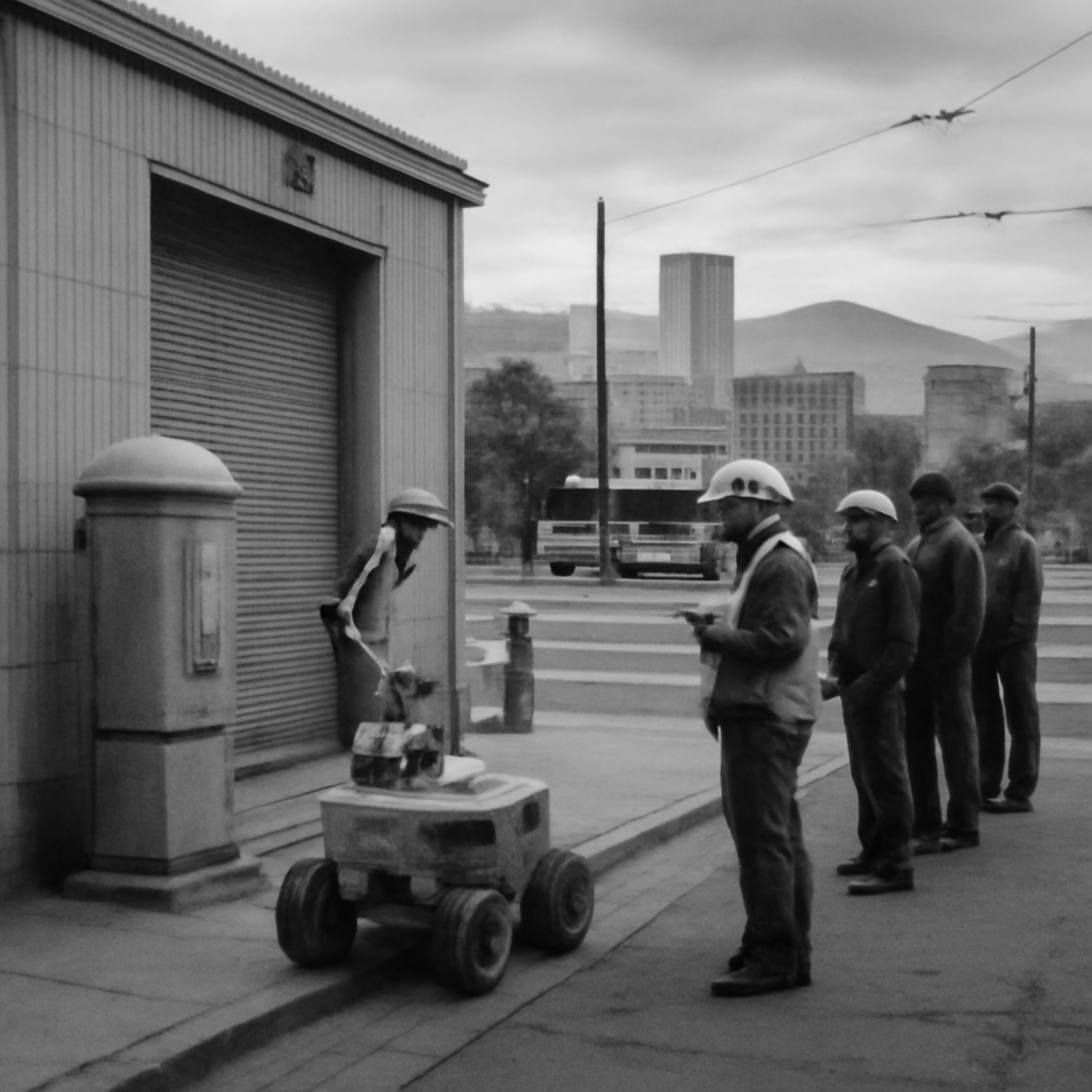 News photograph: Small Industrial Help Reached the Warehouse